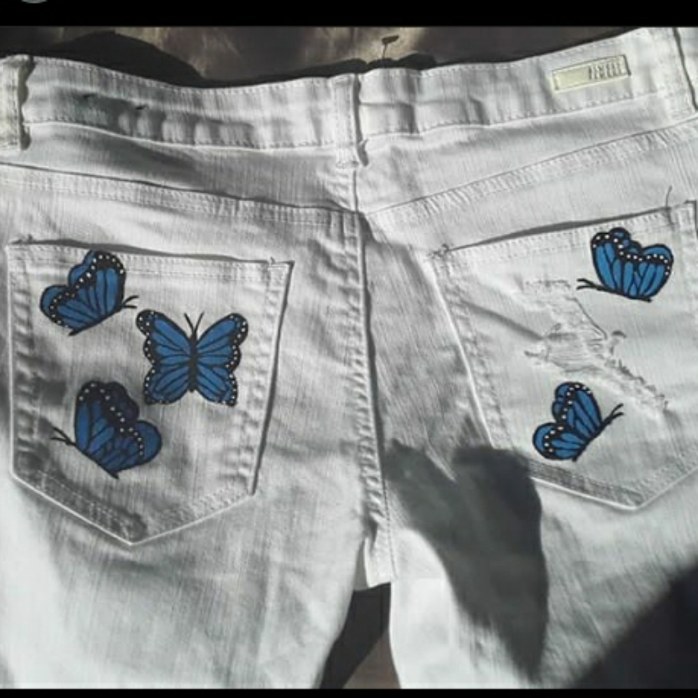 hand painted jeans!!